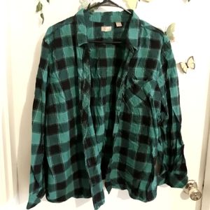 NorthCrest Green Lightweight Flannel